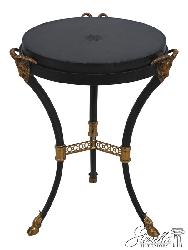L71892: LABARGE Regency Style Rams Head Round Occasional Table
