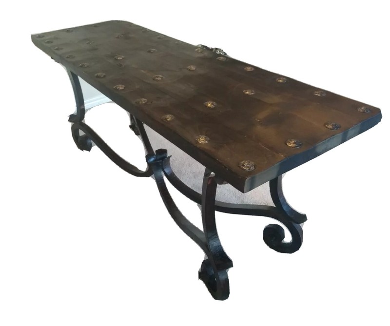Exquisite reclaimed wood Table with iron details gallery