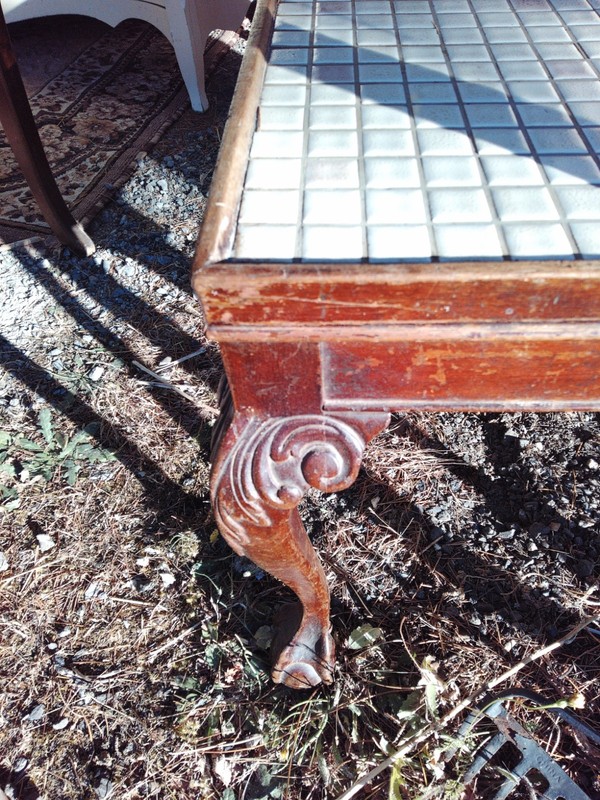 MCM Vintage Mosaic Tile Coffee Table Needs TLC Mid Century Modern 60s gallery