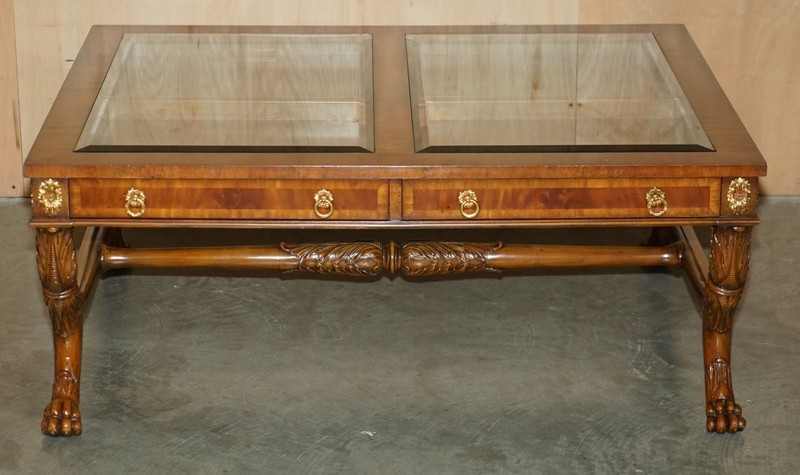EXHIBITION QUALITY MAITLAND SMITH DISPLAY CASE TOP REGENCY COFFEE COCKTAIL TABLE gallery