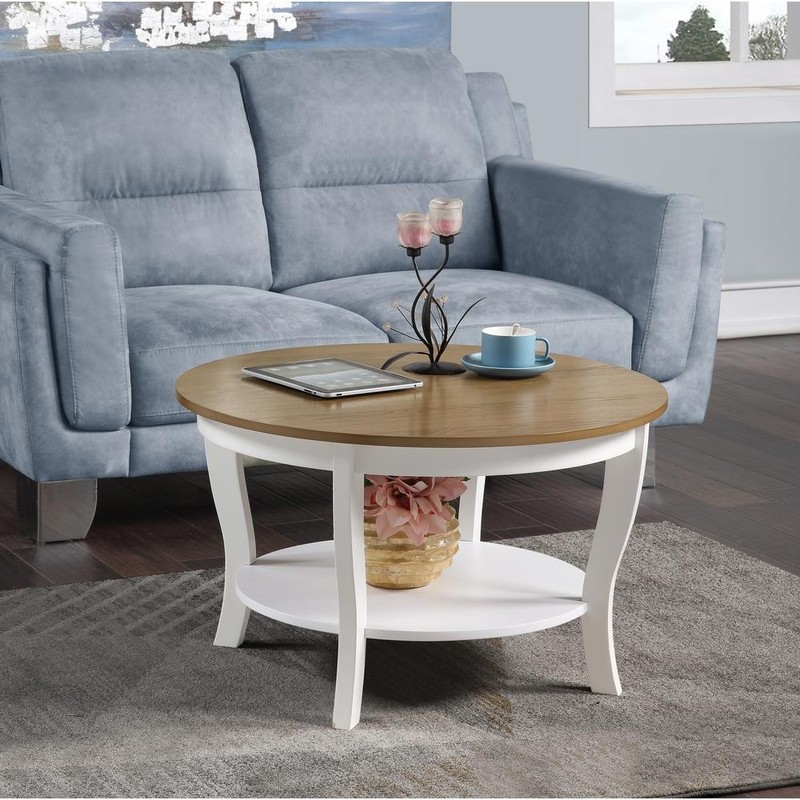 American Heritage Round Coffee Table with Shelf gallery