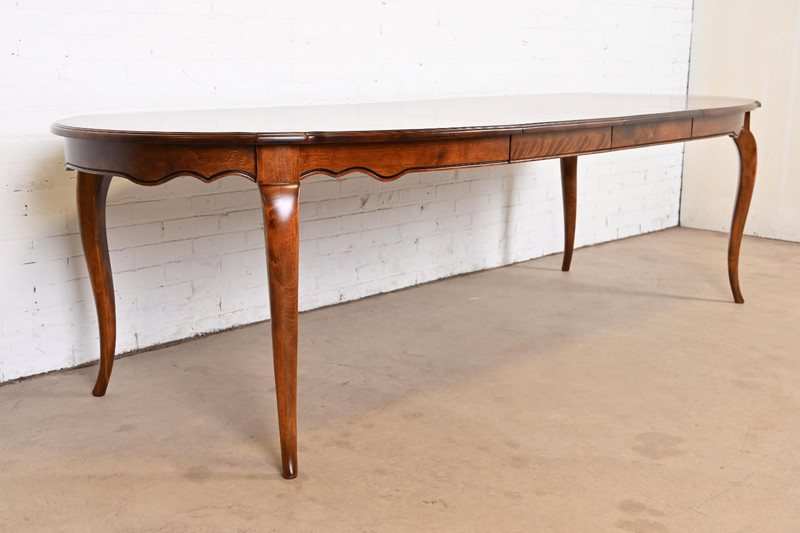 Ethan Allen French Provincial Solid Birch Extension Dining Table, Refinished gallery