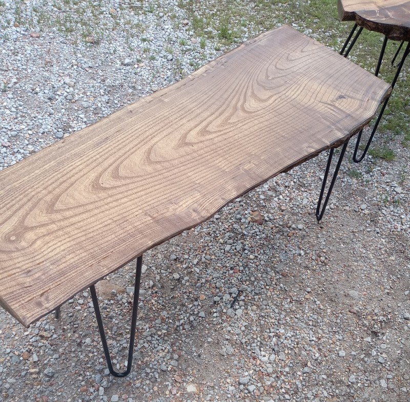 Mid Century Maple Slab Live Edge Coffee Table (CT-272) gallery