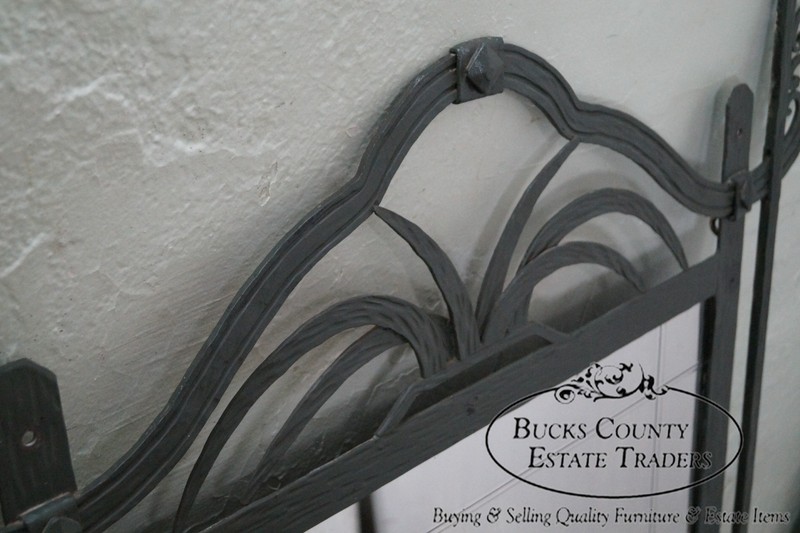 Hand Wrought Iron Southwest Hanging Mirror w/ Demilune Marble Console gallery