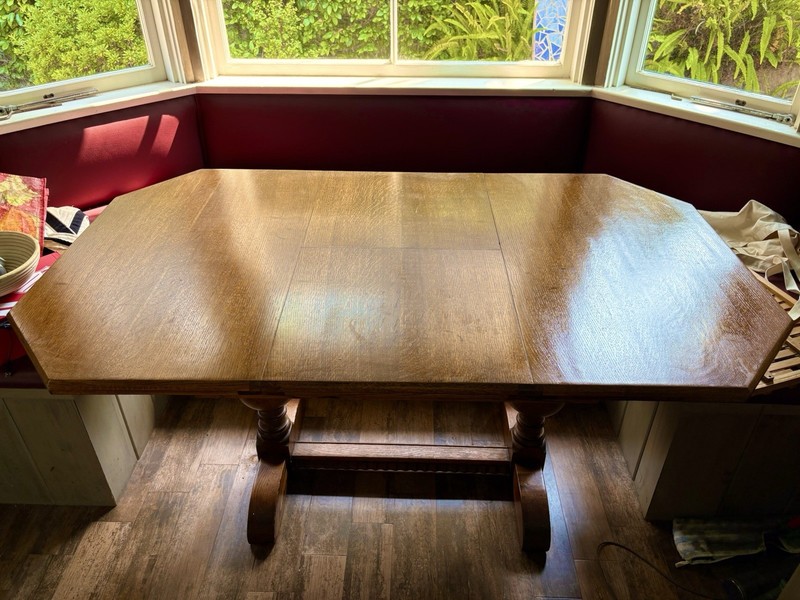 Antique Red Oak Kitchen Table