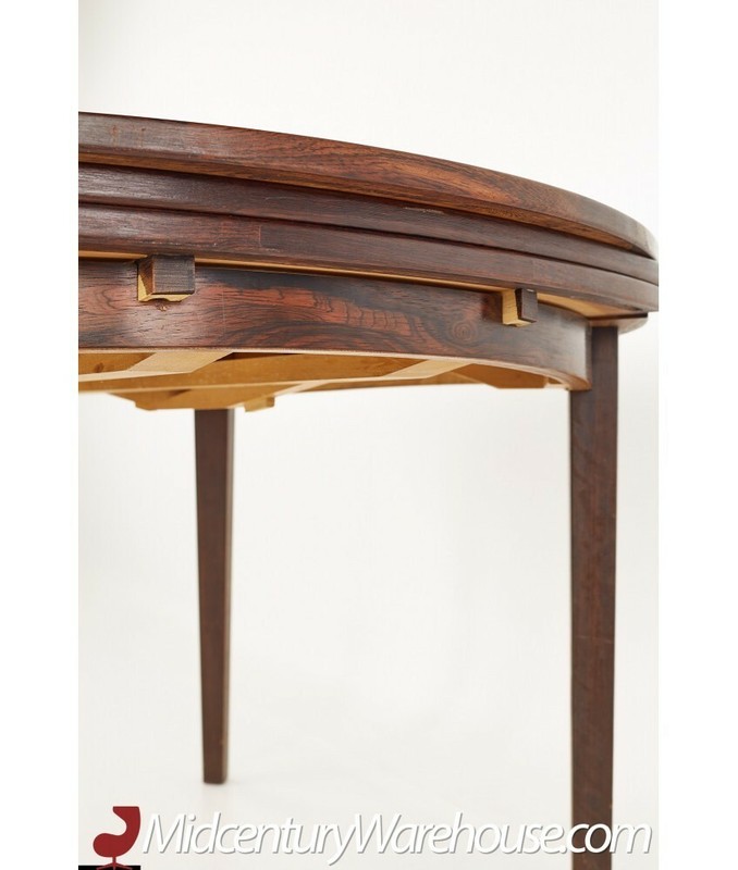 Dyrlund Lotus Mid Century Rosewood Hidden Leaf Expanding Dining Table gallery