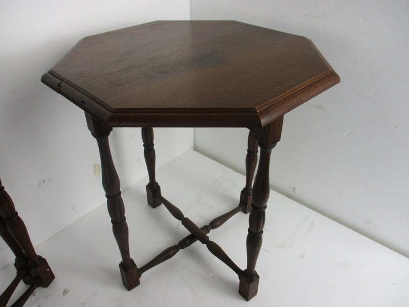 Set Wood Side Occasional Wine Coffee Table Pedestal Plant Stand pliable Set of 4 gallery