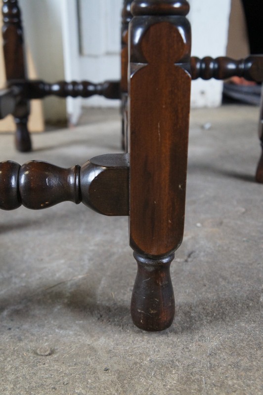 Antique William and Mary Style American Oak Dropleaf Gateleg Console Hall Table gallery