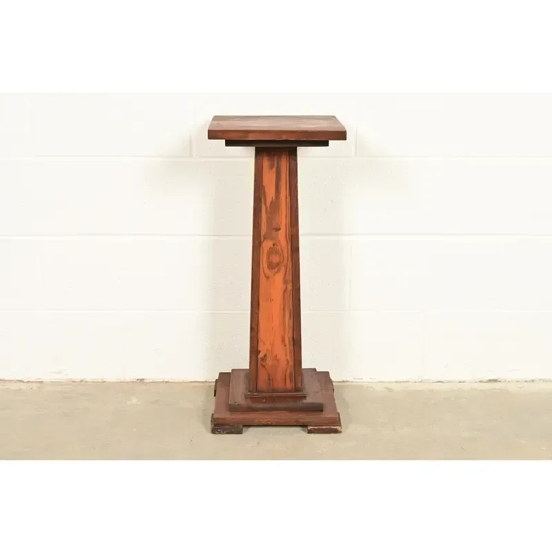 Stickley Style Antique Mission Arts & Crafts Pine Pedestal Table, Circa 1910