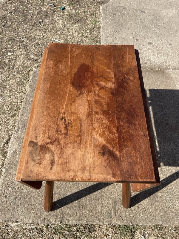 Vintage Antique Drop Leaf Table End Table Child Size Turned Legs 26”X 20”X 22” gallery