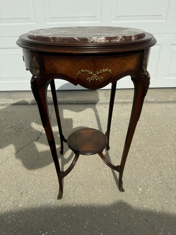 Exquisite Antique Round Ormolu ( Gilted Bronze) End/Side Table