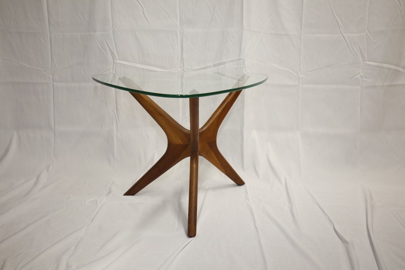 Adrian Pearsall "JAX" Walnut/Crystal Table Set of 3 by Craft Associates gallery