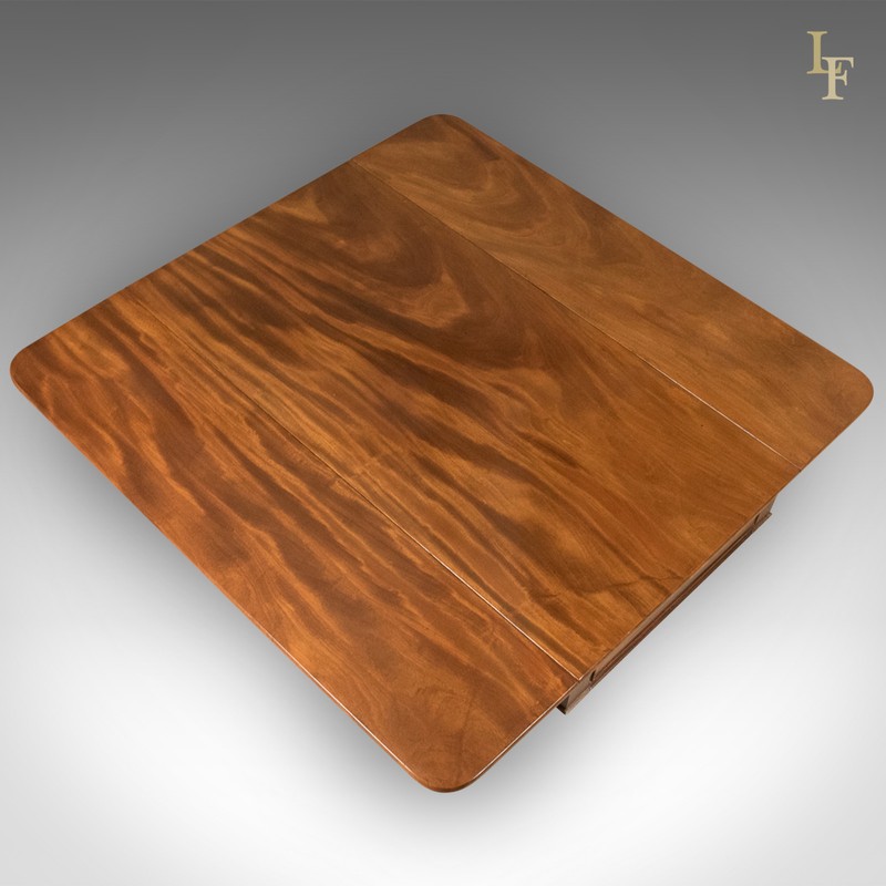 Antique, Pembroke Table, Regency, Flame Mahogany, English, Quality Piece c.1820 gallery