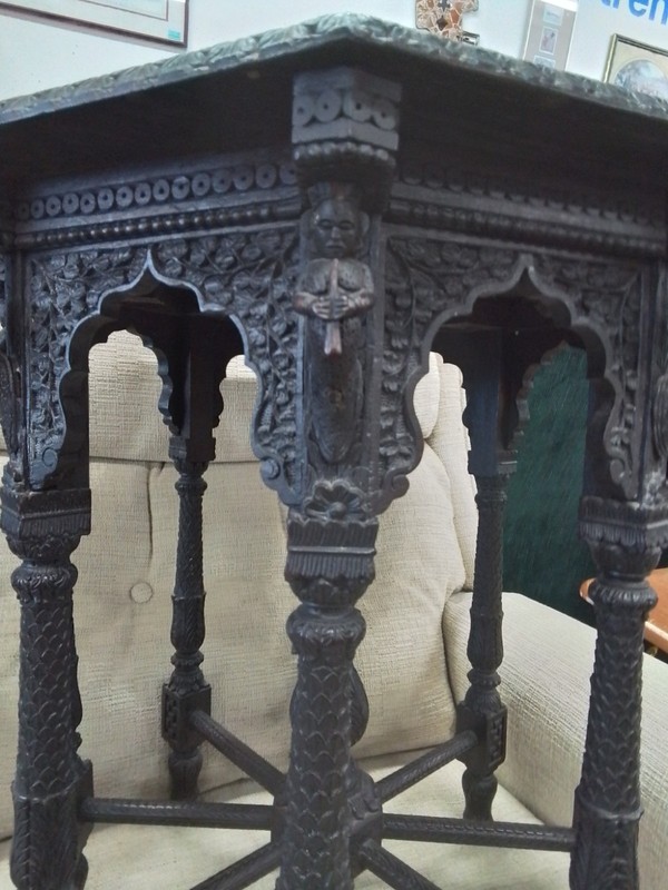 Antique Anglo Indian Carved Table gallery