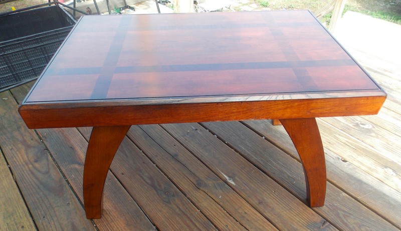 Mahogany Cherry Oak Mid Century Looking Coffee Table (CT-139)