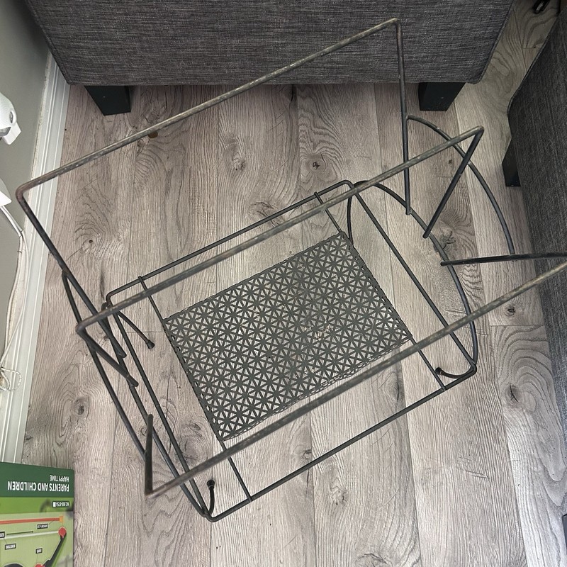 Vintage Metal Shelf Table Stand Server Detachable Top Shelf Tray Unique gallery