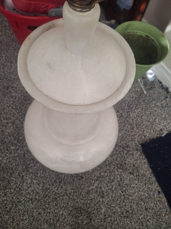 Alabaster Urn Style Lamp** Large Vintage** Heavy gallery