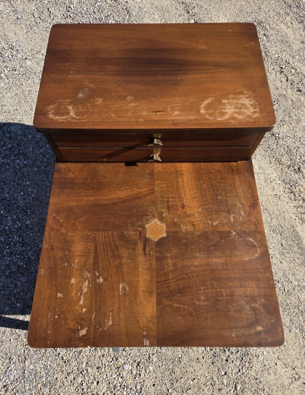 One Mid-century Mersman ( 1950s-1970s ) step-up side table solid wood. gallery