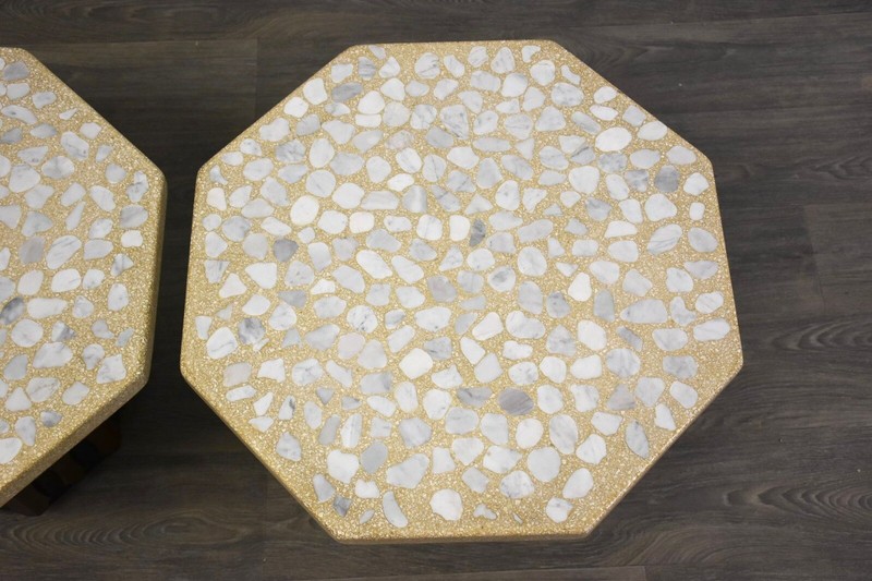 Walnut and Terrazzo End Tables by Harvey Probber - A Pair gallery