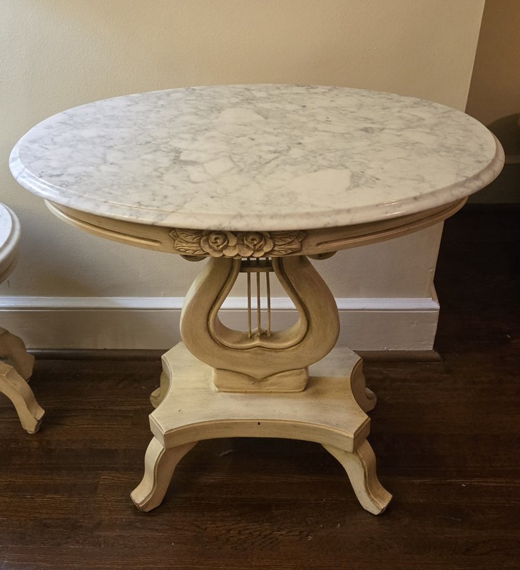 Carlton McLendon Oval Marble Top Table gallery