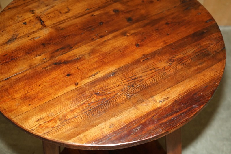 19TH CENTURY PRIMATIVE PINE CRICKET TABLE STUNNING TIMBER PATINA MUST SEE PICS gallery