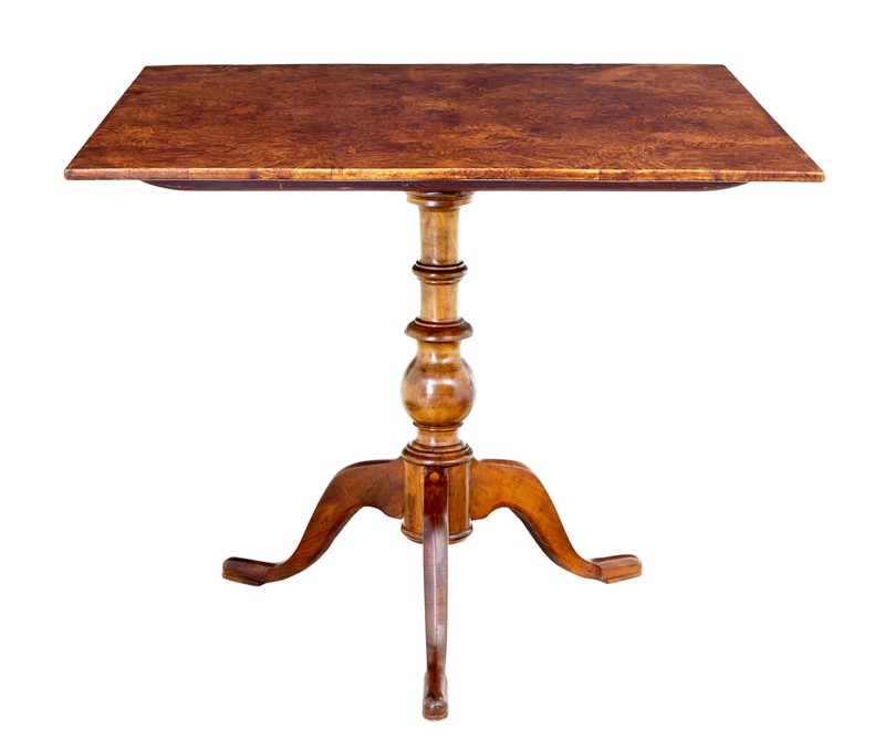 SWEDISH 19TH CENTURY ALDER ROOT TILT TOP SIDE TABLE