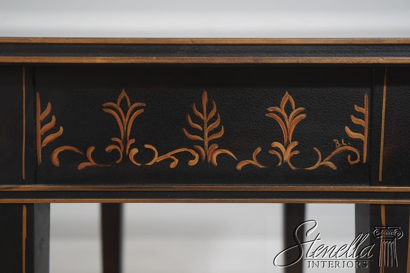L72090: SHERRILL Black & Gold Crackle Paint Pembroke Drop Leaf Table gallery
