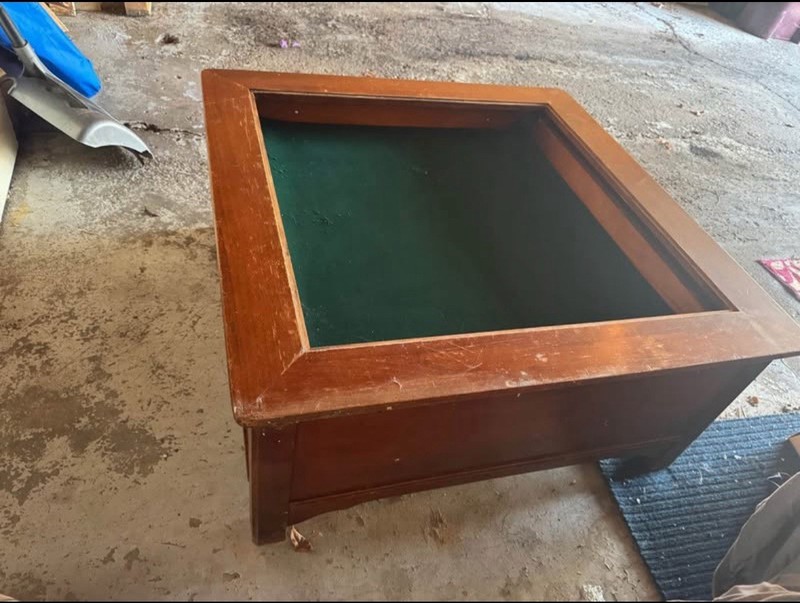 Wooden Coffee Table with Velvet Interior gallery