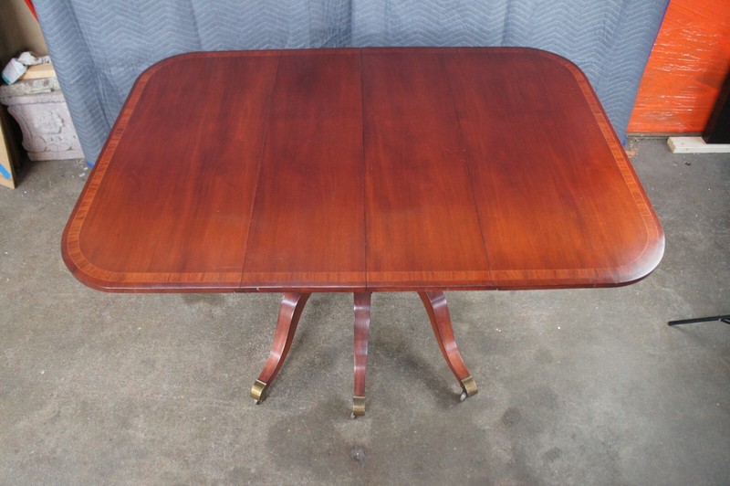 Union National Mid Century Duncan Phyfe Style Mahogany Drop Leaf Dining Table gallery