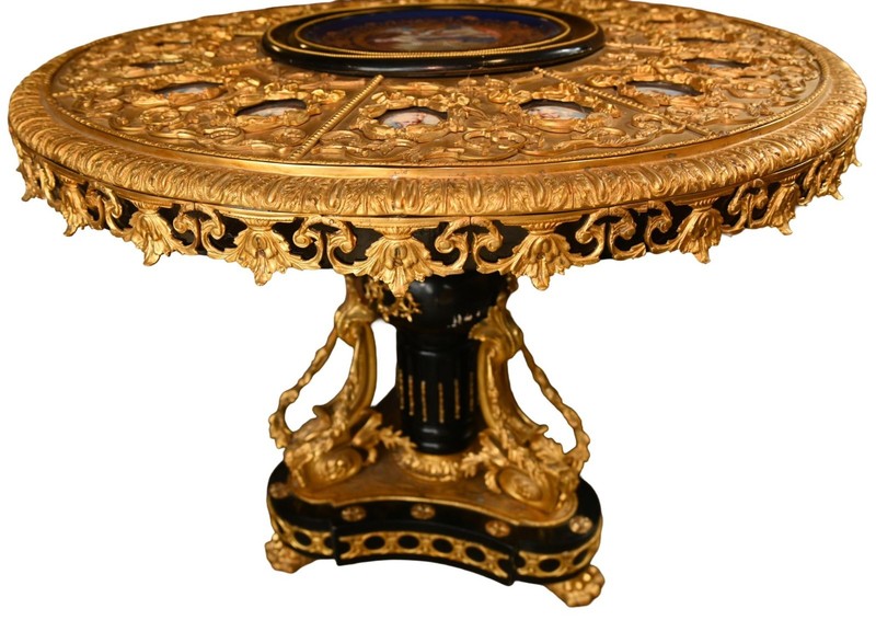 Napoleon III Revival Centre Table Sevres Plaques Ormolu gallery