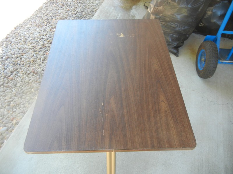 Vintage SIRCO MFG. Wood Sewing Table with Folding Legs 32"L × 24"W gallery