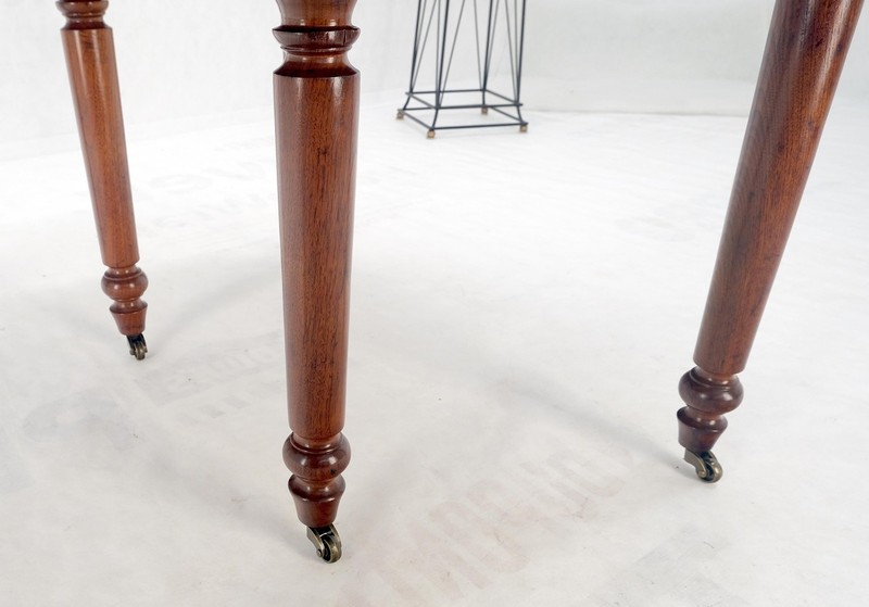 Antique Solid Light Amber Walnut Round Dining Table 4 Extension Boards MINT! gallery