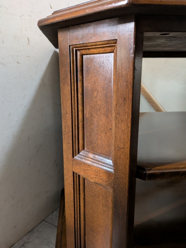 Vintage Ethan Allen Classic Manor Octagonal Tiered Book End Table Shelf 15-8675 gallery