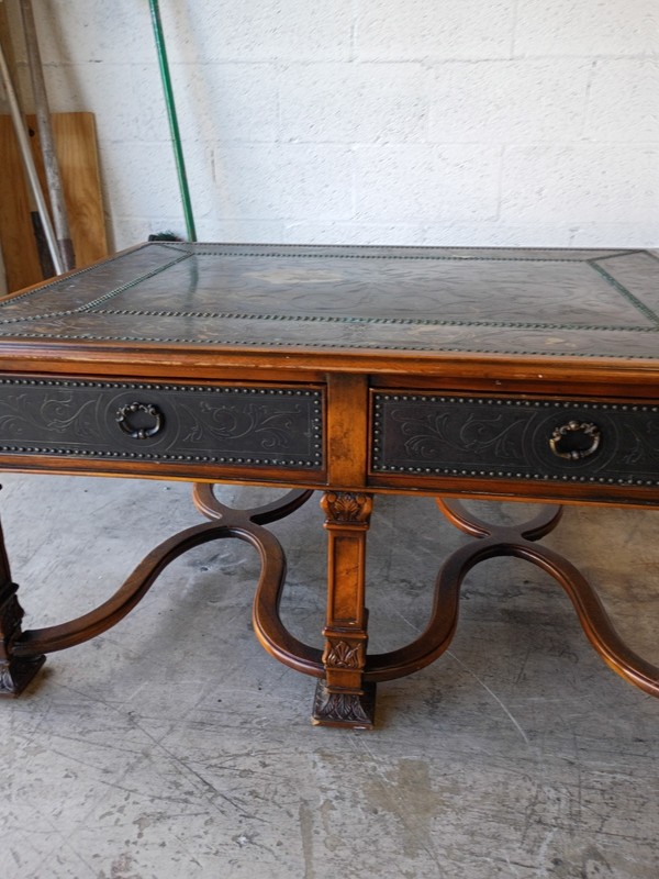 Theodore Alexander Armoury Collection Etched Brass Cocktail Table
