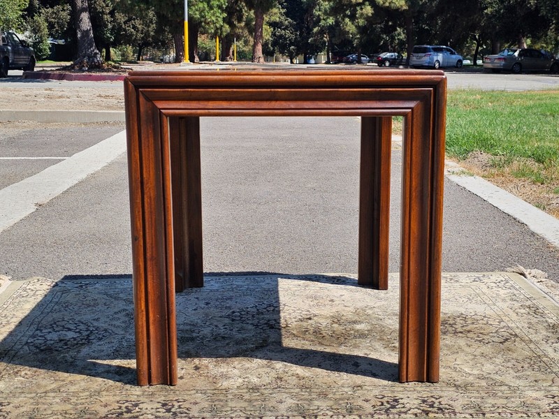 Altavista Lane Burled Walnut Rustic End Side Table 1950's gallery