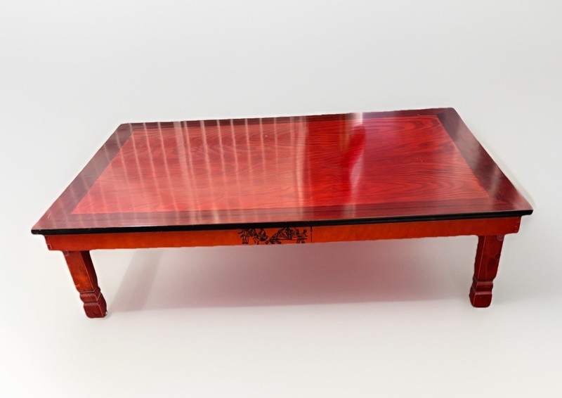 Vintage ASIAN KOREAN LOW PROFILE FOLDING LEGS WOODEN Dining COFFEE TEA TABLE