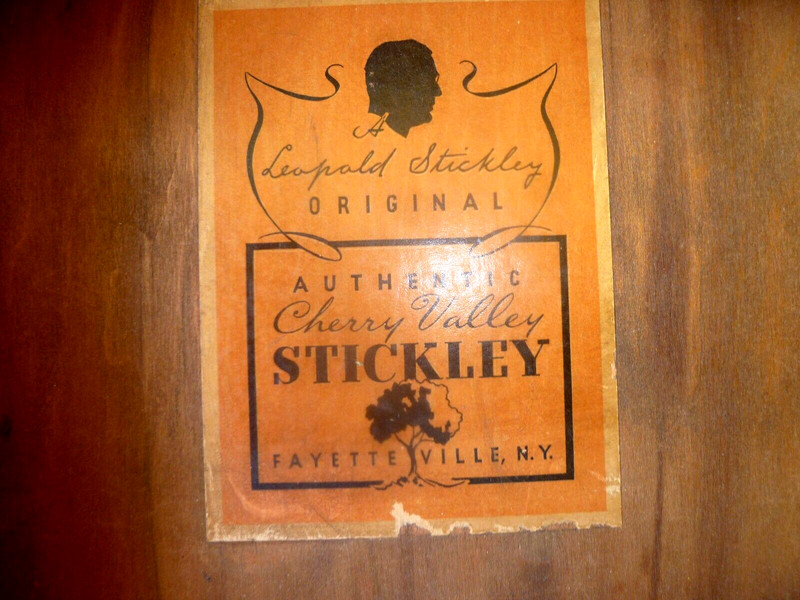 Stickley Cherry Valley dining drop leaf table 2 drawer Antique Mid century gallery
