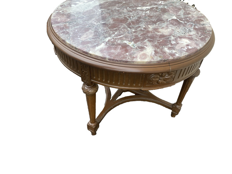 66369 Round Marble Top Coffee Table Stand gallery