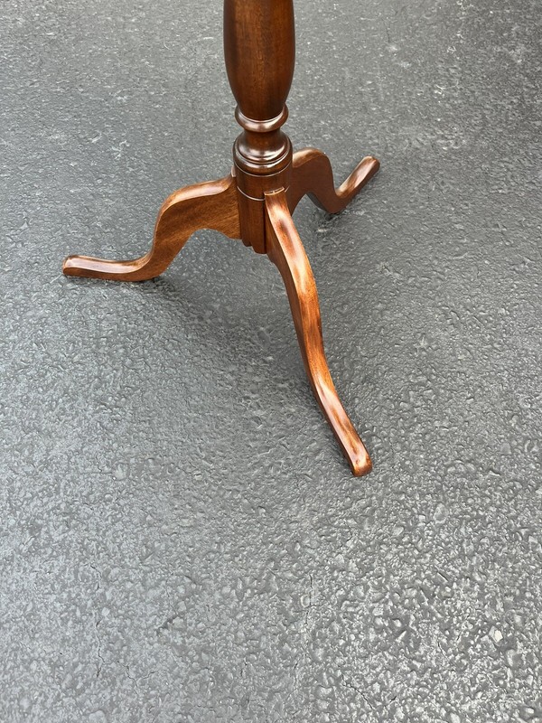 Henry Ford Museum Bartley Collection Solid Mahogany Snake Foot Pedestal Table gallery
