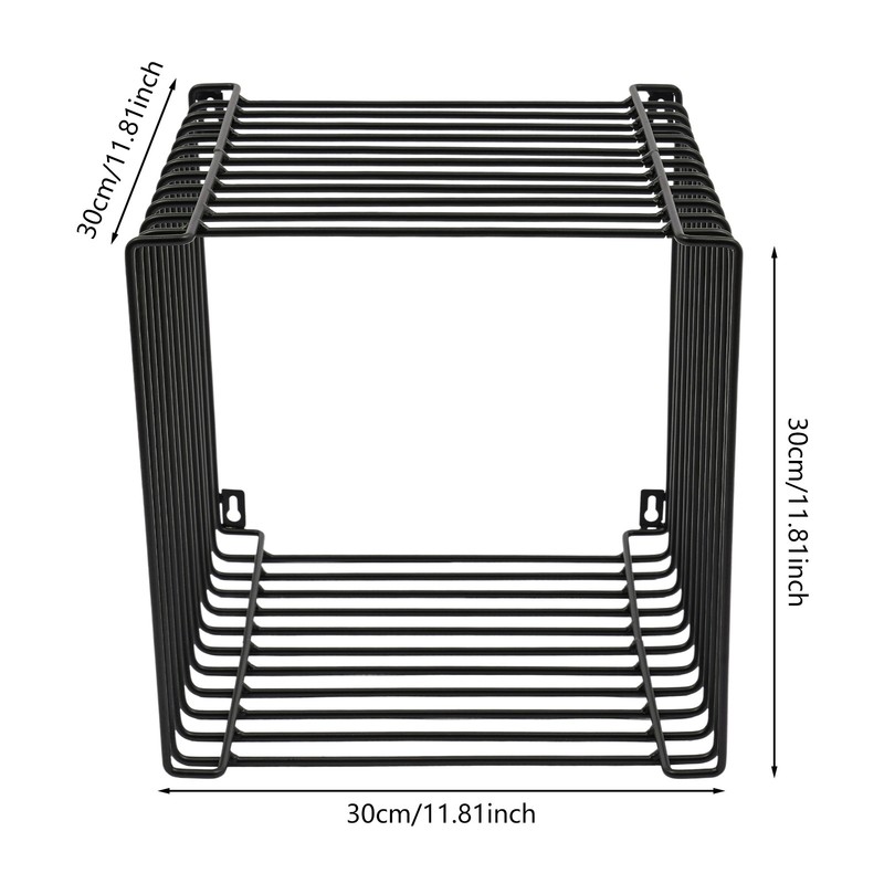 Black Iron Vintage Square Side Table 11.8in Smooth Edges Retro Home Aesthetic gallery