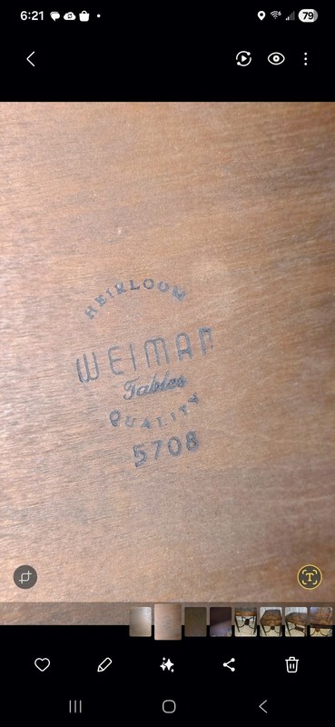 Three 1950s Tables W/ Mahogany Wood, Pressed Leather, And Brass Accents. gallery