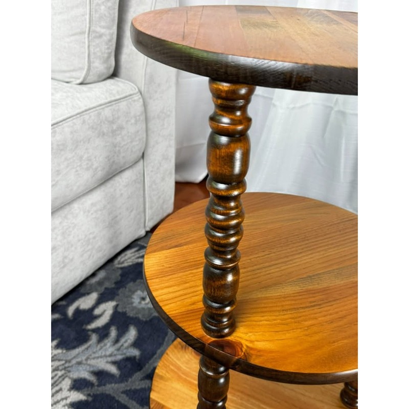 Solid Wood 3-Tier Accent Table – Cottage / Traditional Style Free Local Delivery gallery