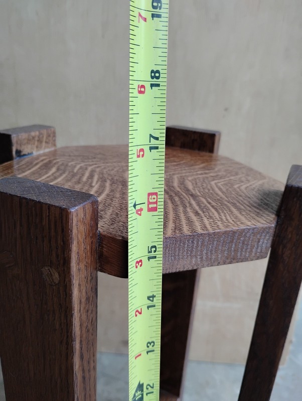 Antique Mission Style White Oak Small Plant Stand Hand Made gallery