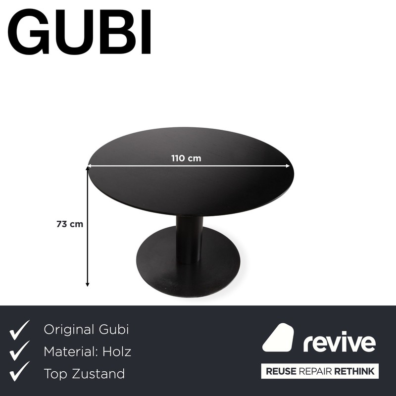 Gubi Dining Table 2.0 Wood Dining Table Black gallery