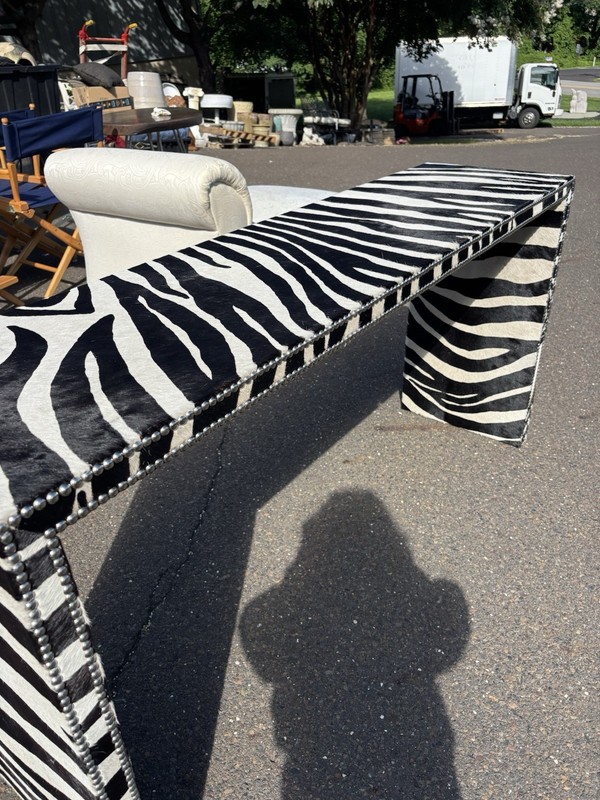 Vintage Ferguson Copeland Zebra Console Table gallery