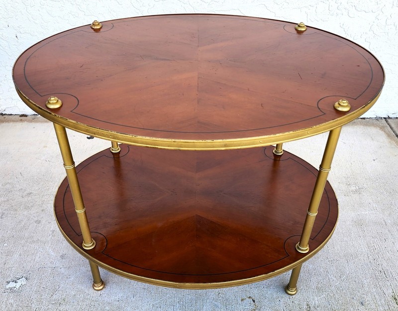 Mid Century Table 2 Tier Hollywood Regency gallery