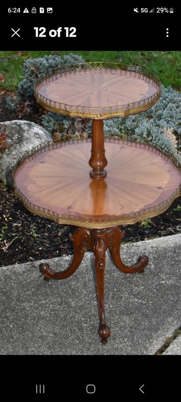 Claw Foot Ornate 2 Tierd Table Stand gallery