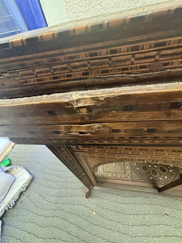 19th C SYRIAN INLAID GAMING TABLE gallery