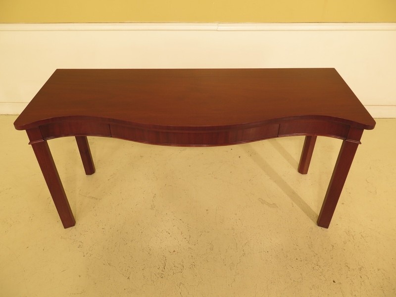46984EC: SAYBOLT CLELAND Chippendale Mahogany 1 Drawer Console Table gallery