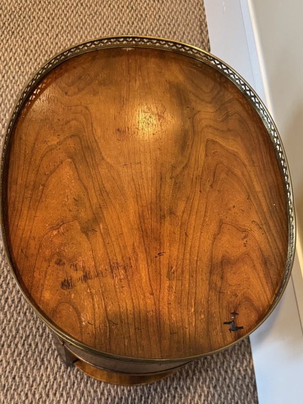 Baker Furniture French Regency 'drum' style table gallery